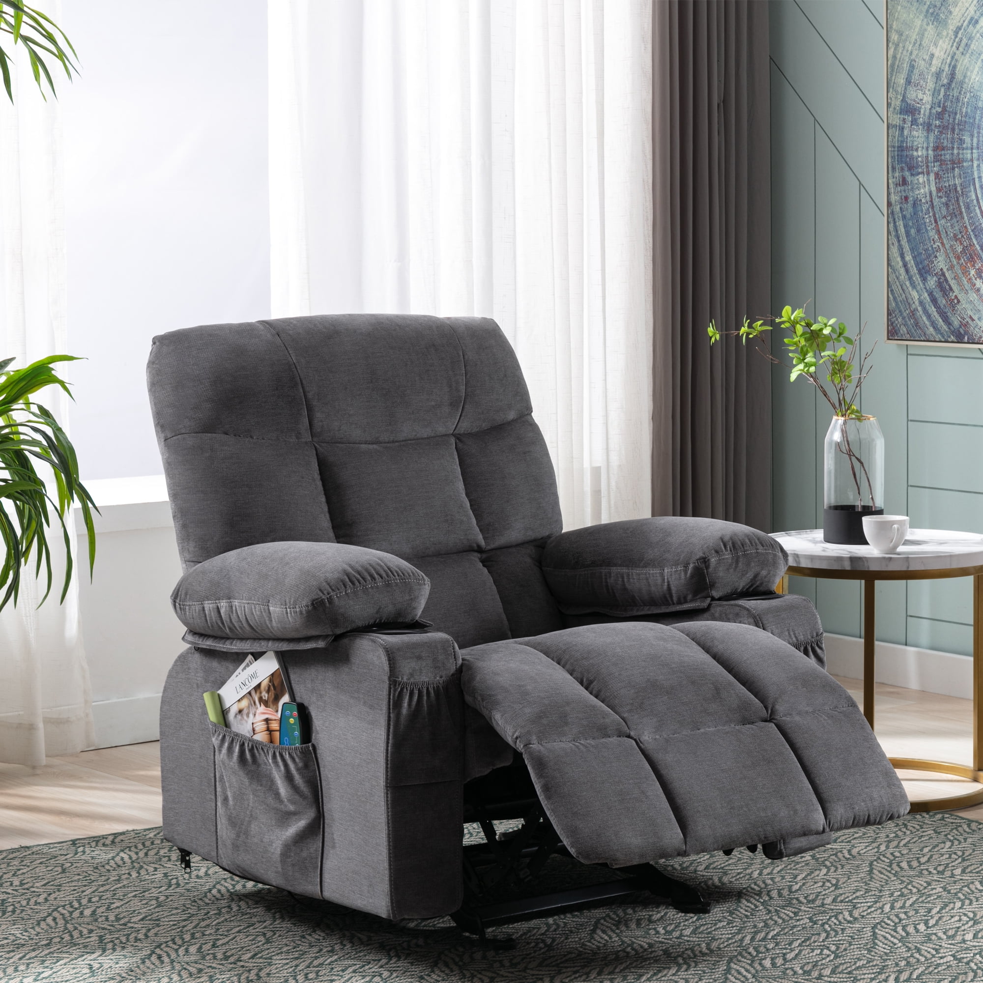 Walnew Swivel Rocker Recliner With Massage And Heat atelieryuwa.ciao.jp
