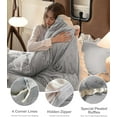 thumbnail image 3 of TOPCHANCES Duvet Cover Set, Soft Velvet Bedding Set with One Pillowcase for Twin Size Bed, 67*89 inch (Gray), 3 of 7