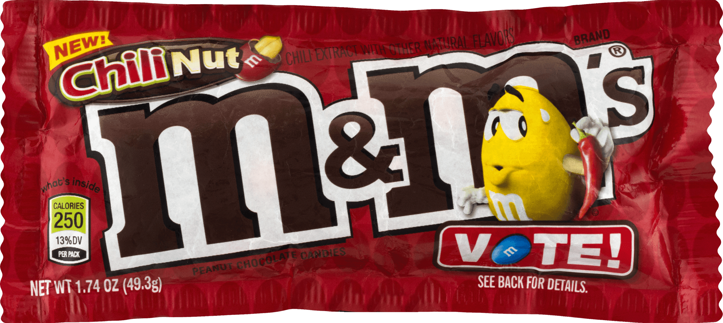M&M'S Chili Nut Peanut Chocolate Candy Bag, 1.74 oz