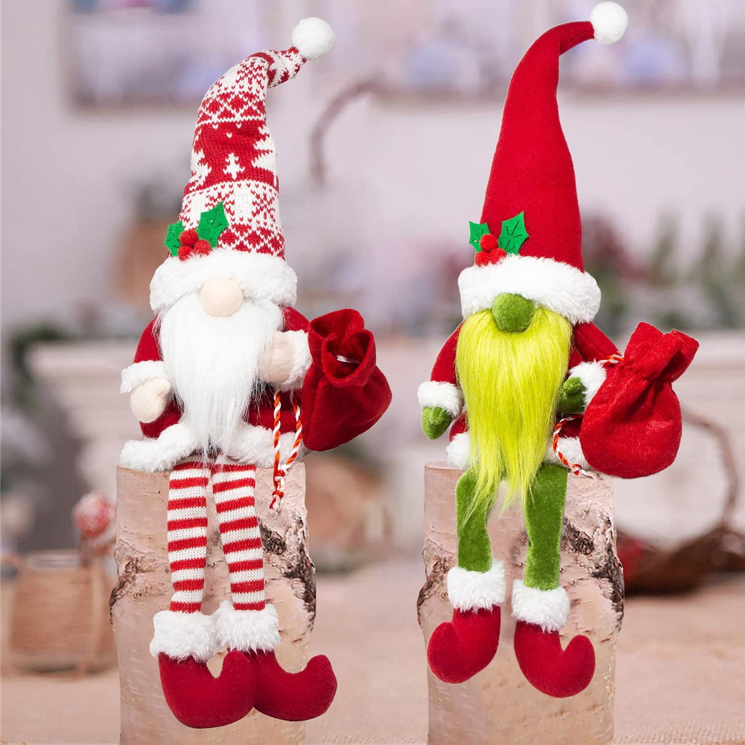 Grand Nœud De Noël En Velours - Décoration Arbre & Maison - 40x200cm - Blanc/Rouge/Vert/Bordeaux