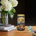 thumbnail image 2 of COEQINE Flameless Light Candles Battery Operated Candles with Color Changing Timer Remote Control Fake Pillar Candles Tealights Halloween Home Decor, Halloween Owl Witch Hat Pumpkin Bat, 2 of 7