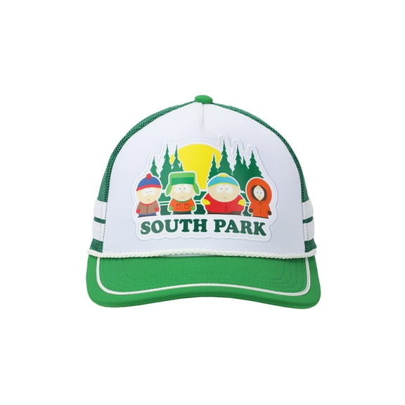 South Park Pine Tree Sunset Adult White Trucker Hat