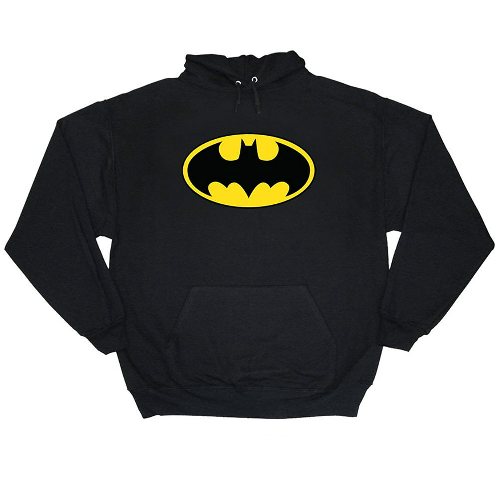 Batman - Batman Classic Logo Black Adult Hoodie Sweatshirt - Walmart ...