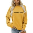 thumbnail image 2 of Swearing Helps Sweatshirts for Women 2025 Long Sleeve Crewneck Funny Sarcastic Sweatshirt Pullover Tops, 2 of 5