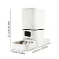thumbnail image 3 of 6L Double Bowl Smart Pet Feeder For Dogs Cats Automatic Food Dispenser With Timer Part Control Double Food Trays For Multi Pet Feeding App Remote Control Voice, 3 of 6