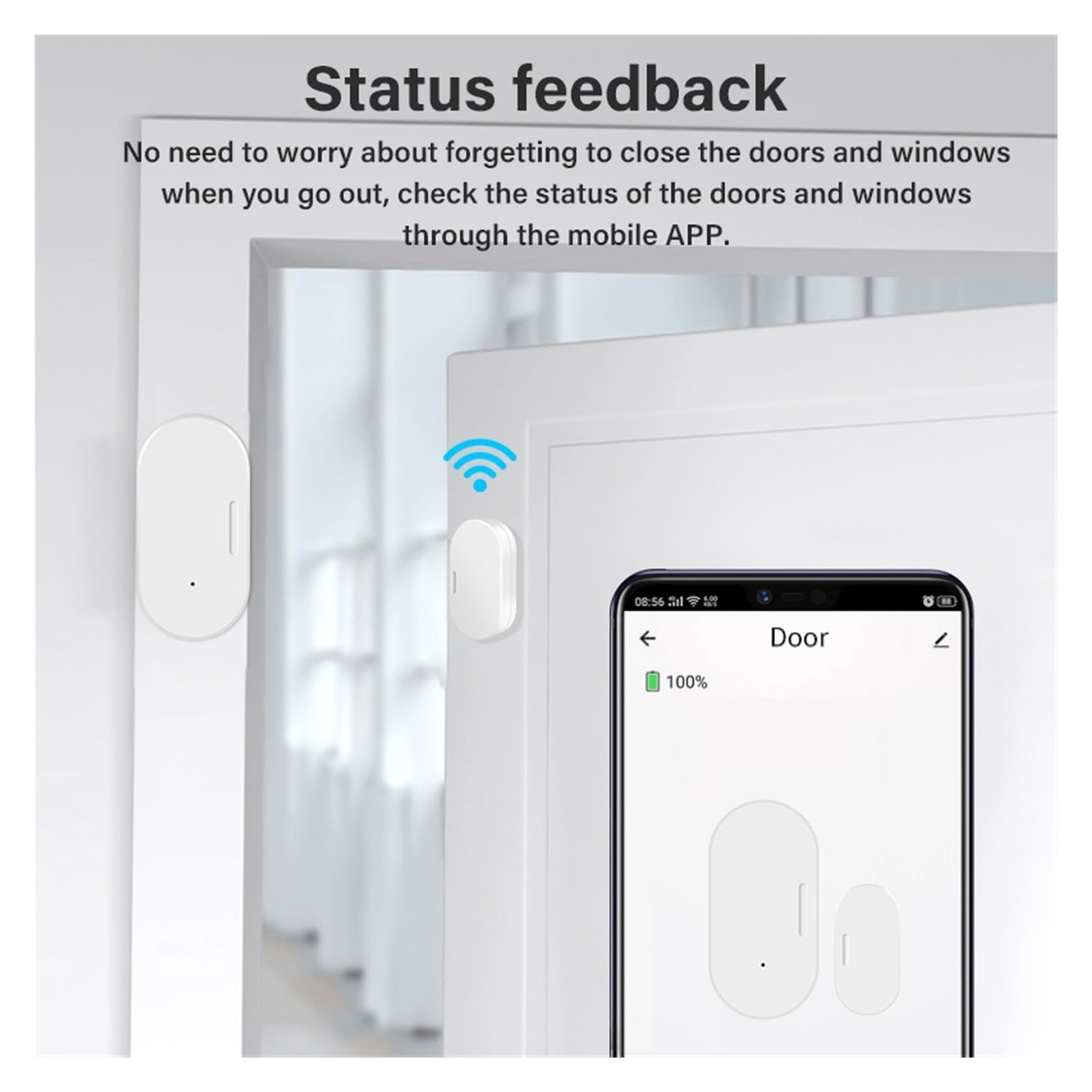 Tuya Smart Zigbee Door Sensor Door Open/Closed Detector Home Alarm Security Protection Control Via Alexa Home ,Easy Install