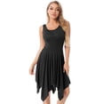 thumbnail image 5 of Vestido sin mangas con espalda cruzada para mujer, leotardo de gimnasia, bailarina, traje de baile de salón, Ropa de baile contemporáneo moderno lírico, 5 of 5