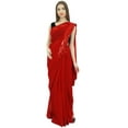 thumbnail image 7 of Atasi Indian Traditional Solid Georgette Saree With Unstitched Blouse, 7 of 7
