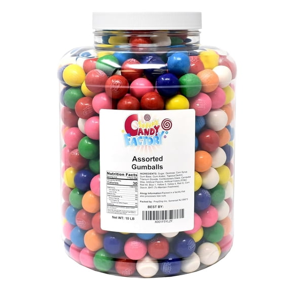 Assorted Gumballs 160 Oz in Jar  24 mm Gum Balls Refill