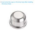 thumbnail image 5 of Uxcell Tapped 1/4-27 Thread for Lamp Harp Silver Lamp Shade Finials Caps Iron Electroplated 8 Pack, 5 of 6
