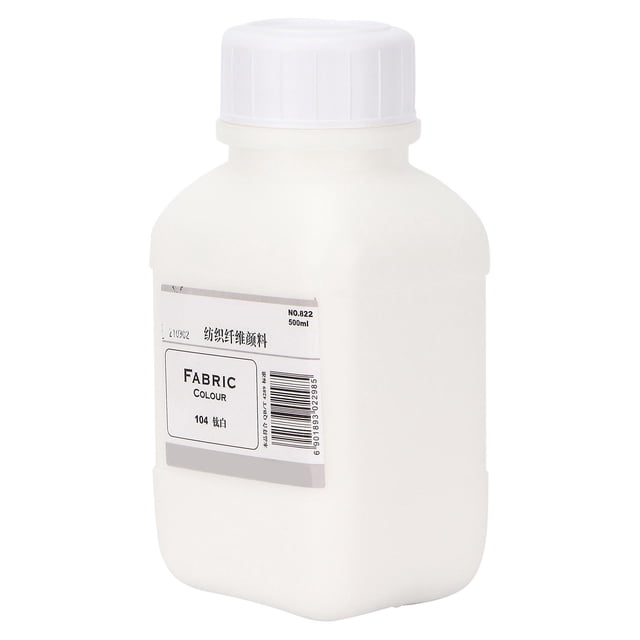 Pigmentos textiles Pintura de tela de 500 ml para pintar zapatos de pared Camisetas Hecho a mano DIY(Blanco 104)