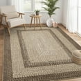 thumbnail image 3 of Garvee 10'x13' Printed Braided Rugs Farmhouse Bordered Carpet, Machine Washable Indoor Area Rug Non-Slip Low Pile Rugs for Living Room Bedroom Home Decor, Natural, 3 of 9