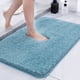 thumbnail image 1 of Alfombra de Baño de Pelo Alto - Felpudo de Poliéster Suave, Ultra Absorbente y Antideslizante para Suelo de Baño, Alfombra Gruesa y Lavable para Puerta e Inodoro, Estilo Moderno, 24x16 pulgadas, 1 of 6