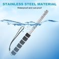 thumbnail image 4 of Uxcell 2-Pack Telescopic Handheld Flagpoles, 3.9ft/1.2m Stainless Steel Handheld Portable Extendable Flagpoles [Black], 4 of 7