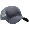 thumbnail image 2 of YAOBAMM Mesh Splicing Hat Summer Solid Color Extended Brim Adjustable Baseball Hat for Men Ideal for Sports Running with Sunscreen Visor and Mesh Splicing Hat, 2 of 6