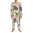 thumbnail image 3 of Fotbe Cute Vegetables Pijama de Hombre con Estampado de Manga Larga, Conjunto de 2 Piezas, Ropa de Dormir Suave y Cómoda con Bolsillos-Medium, 3 of 7