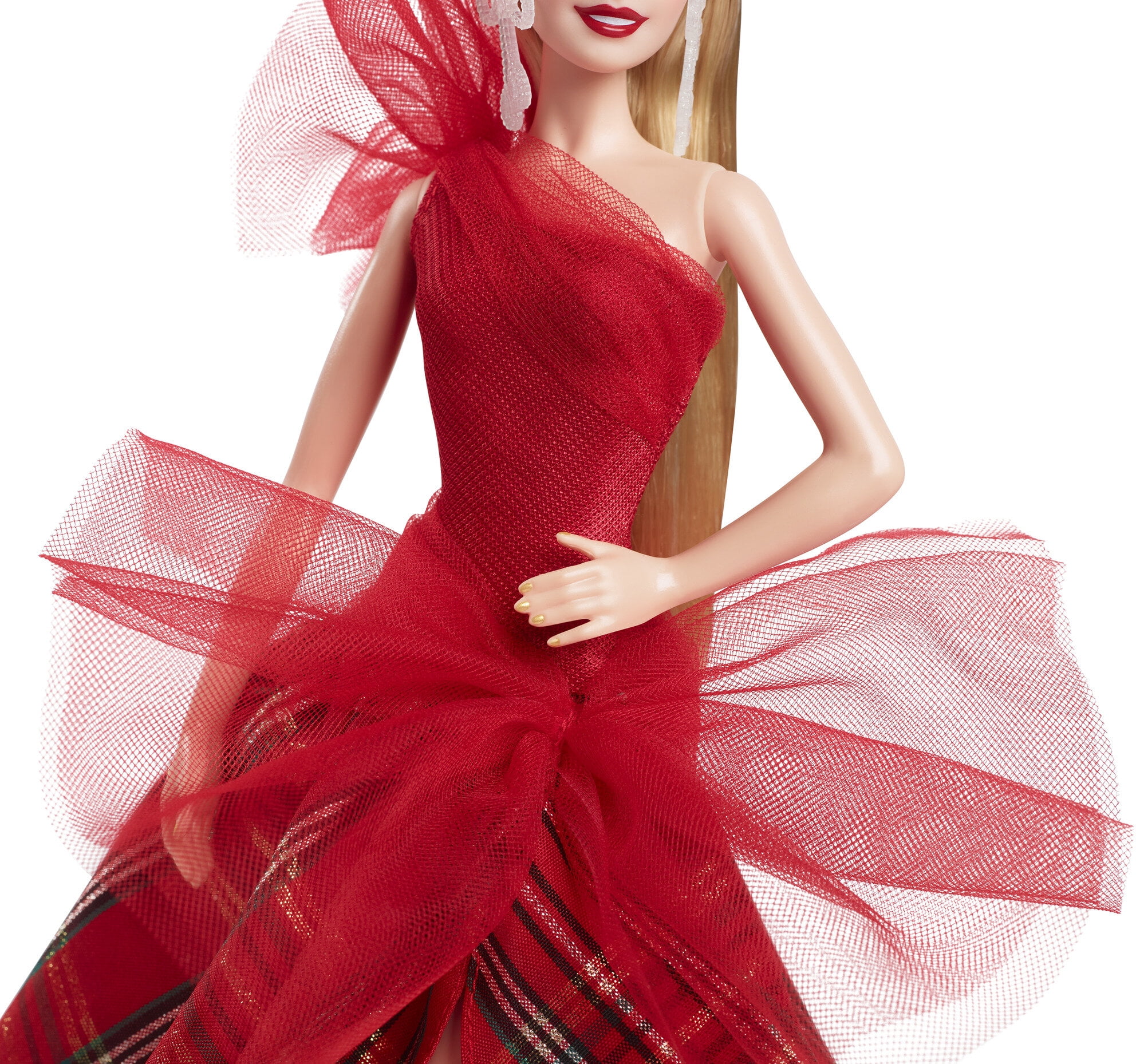 Barbie Signature 2024 Holiday Barbie Fashion Doll, Seasonal Collector Gift, Blonde with Plaid Gown