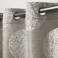 thumbnail image 3 of Exclusive Home Akola Medallion Linen Jacquard Grommet Top Curtain Panel Pair, 54"x108", Natural, 3 of 6