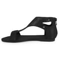 thumbnail image 3 of Womens Metal Detail Flat Faux Leather Sandals, 3 of 8