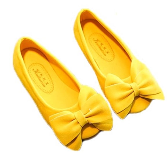 Licupiee Kids Girl Ballet Dance Shoes Princess BowKnot Dress Shoes Party Flat Shoes