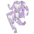 thumbnail image 4 of JCCXIN Child Girls Pajamas Halloween Sleepwear Long Sleeve Crew Neck Top And Pants 2 PC Sleep Set Ghost Graphic Soft Fall Winter Casual Daily Homewear Comfort Nightwear,Purple,8-9 Years, 4 of 4