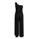 thumbnail image 3 of Gibobby pantalones de yoga Mamelucos de mujer Sexy Botón de metal Camiseta sin mangas Cintura alta Mono de pierna ancha Mono de color sólido(Negro， XL), 3 of 5
