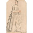 thumbnail image 3 of Paul Sandby 13x18 Black Modern Framed Museum Art Print Titled - Lady Maynard (ca. 1757), 3 of 5