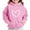 Pink, variant on Bnwani Black Boys Sweatshirts Long Sleeve Fleece Casual Oversized Cute Solid Pocket Size 3-4t