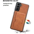 thumbnail image 3 of for Samsung Galaxy S21 FE Case, Slim PU Leather Wallet Case Credit Card Slot Holder Lightweight Protective Case with Kickstand for Samsung Galaxy S21 FE (Brown), 3 of 11