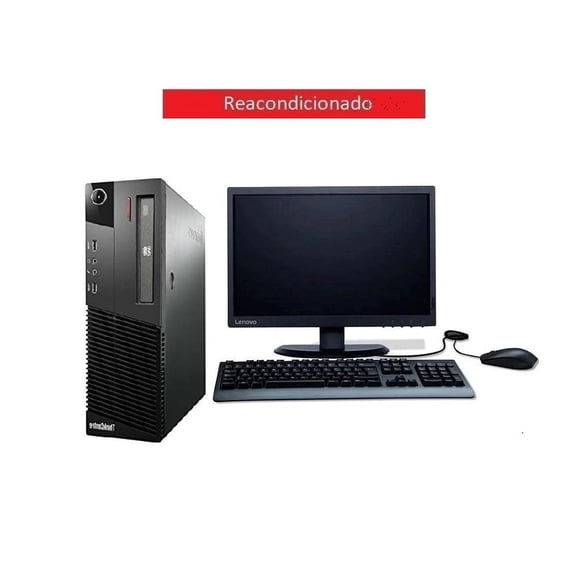 PC Lenovo M72e SFF- Pentium- 16GB RAM- 1TB SSD- Monitor 19"- Reacondicionado.