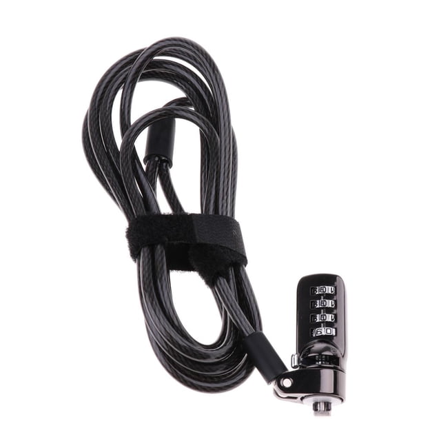 Cable de Seguridad Universal Hugo 6,2 pies 6,0 mm Cerradura de combinación de acero para computadora portátil