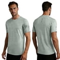 thumbnail image 2 of Men's Moisture Wicking Breathable Active Performance Tech T-Shirts Workout Shirt with Short Sleeve Size 3XL Green, 2 of 9