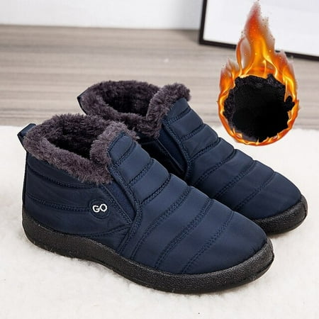

2022 New Waterproof Snow Boots Women Winter Warm Plush Ankle Boots Woman Plus Size 46 Non-slip Soft Bottom Botas Mujer