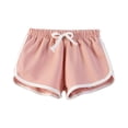 thumbnail image 2 of ADSSDQ Girls Summer Shorts Casual Wide Leg Biker Beach Shorts High Waisted for Teens Comfortable Pant 3-15 Years Pink*drawstring 110, 2 of 7