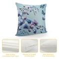 thumbnail image 4 of GOSMITH  Orchid Throw Pillow Covers Flowers Beautiful Butterflies Square Pillow Cases for Decorative Cushion Bed Couch Sofa Blue, 4 of 5