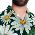 thumbnail image 5 of Daisy Men's Short Sleeve Spread Collar Poplin Button Down Casual Printed Summer Beach Unisex Shirts, 5 of 6