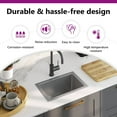 thumbnail image 2 of vidaXL 17.3-inch Kitchen Sink with Strainer, Top-Mount Sink Single Bowl, Silver Stainless Steel, 2 of 7