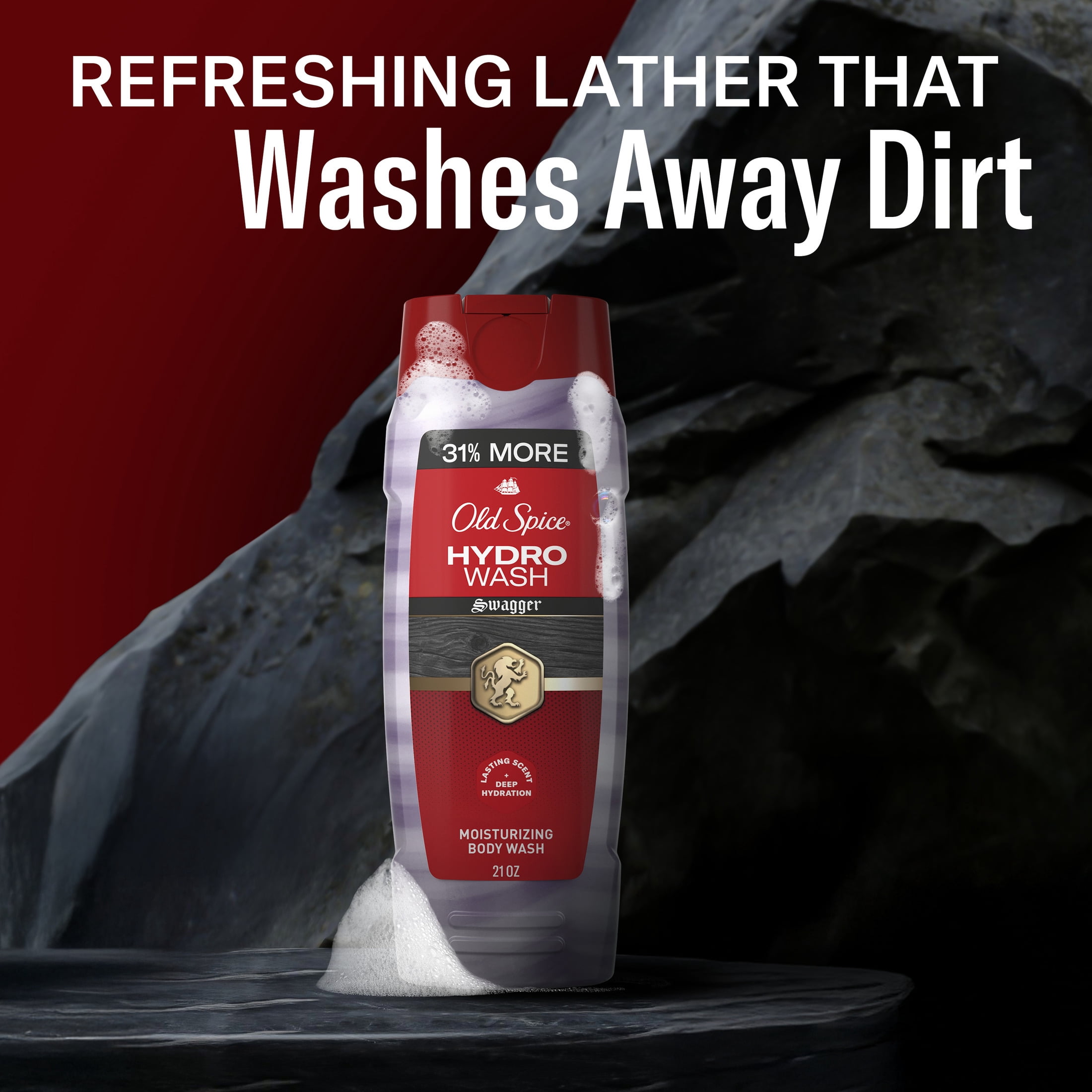 (3 pack) Old Spice Body Wash for Men, Hydro Wash Swagger, 24/7 Shower Fresh, 21 fl oz