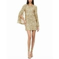 thumbnail image 3 of alice + olivia womens  Eleonora Embellished Slit Sleeve Mini Dress, 2, 3 of 4
