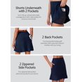 thumbnail image 4 of Pinspark 18" Golf Skorts Skirts for Women with 6 Pockets UPF 50+ Athletic Skirt High Waisted Tennis Running Skirt for Summer, 4 of 6