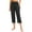Black, variant on Women's Lightweight 3/4 Trousers - Casual Loose Fit Yoga Pants with Pockets, 4-Way Stretch Fabric, Suitable for Sports & Daily Comfort