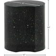 thumbnail image 3 of Meridian Furniture Dimple Black Terrazzo Pattern Iron Metal End Table, 3 of 5