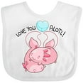 thumbnail image 3 of Inktastic Love You Alotl Cute Axolotl Valentines Boys or Girls Baby Bib, 3 of 4