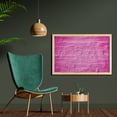thumbnail image 2 of Modern Wall Art with Frame, Brick Wall Backdrop in Pastel Color Birthday Street Celebration 90's Retro Invitation, Printed Fabric Poster for Bathroom Living Room, 35" x 23", Magenta, by Ambesonne, 2 of 2