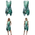 thumbnail image 3 of Xixirimido Green Marble Hawaii Couple Matching Outfit Men's Hawaiian Shirt and Women's Summer Sleeveless Dress Soft Midi Beach Dresses Matchable Couple Outfits, 4XL, 3 of 7