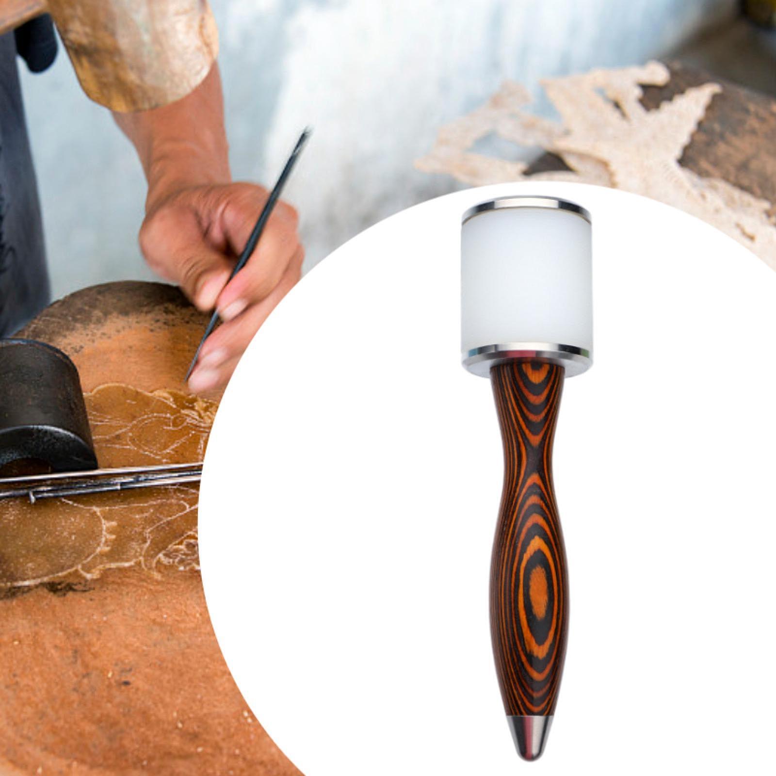 Tachiuwa Leather Carving Hammer Leathercraft Mallet for Handmade Leatherwork Supplies Black