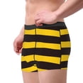 thumbnail image 2 of Uemuo Bee Stripe Pattern Men's Boxer Briefs,Trunk Anti-Chafing,Comfortable, Durable, and Stylish Underwear-, 2 of 9