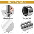 thumbnail image 4 of REKHHY  Dance Pole Portable Dancing Pole Height Adjustable 6.9ft-9ft Static Spinning Pole for Apartment, Silver/Argent, 4 of 9
