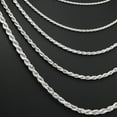 thumbnail image 5 of Tilo Jewelry Solid 925 Sterling Silver Rope Chain Necklace with Secure Lobster Lock | 2.5mm - 22 Inch | Everyday Necklace for Men & Women, 5 of 14