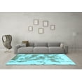 thumbnail image 3 of Ahgly Company Indoor Rectangle Abstract Light Blue Modern Area Rugs, 6' x 9', 3 of 4